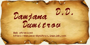 Damjana Dumitrov vizit kartica